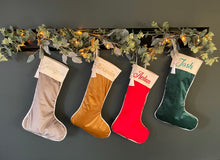 Load image into Gallery viewer, Luxury Green Velvet Stocking - Personalised