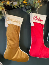 Load image into Gallery viewer, Luxury Red Velvet Stocking - Personalised