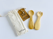Load image into Gallery viewer, Kids Bamboo Spoon and Fork Set