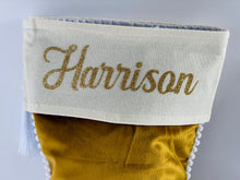 Load image into Gallery viewer, Luxury Gold Velvet Stocking - Personalised
