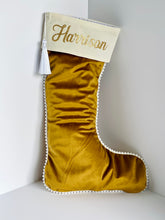 Load image into Gallery viewer, Luxury Gold Velvet Stocking - Personalised