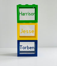 Load image into Gallery viewer, Pink Lego Style Money Box - Personalised