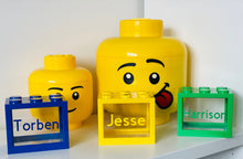 Load image into Gallery viewer, Yellow Lego Style Money Box - Personalised