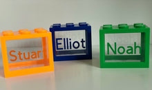 Load image into Gallery viewer, Red Lego Style Money Box - Personalised