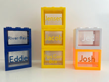 Load image into Gallery viewer, Pink Lego Style Money Box - Personalised