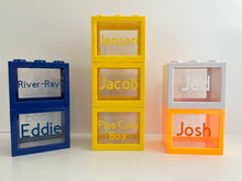 Load image into Gallery viewer, Green Lego Style Money Box - Personalised