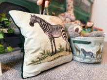 Load image into Gallery viewer, Vintage Safari Cushion - Zebra
