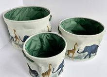 Load image into Gallery viewer, Set of 3 Safari Storage Baskets