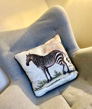 Load image into Gallery viewer, Vintage Safari Cushion - Zebra