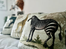 Load image into Gallery viewer, Vintage Safari Cushion - Zebra