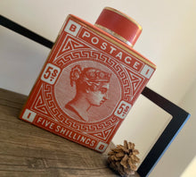 Load image into Gallery viewer, Vintage Style Postage Stamp Jar - Large - Burnt Orange