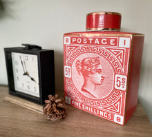 Load image into Gallery viewer, Vintage Style Postage Stamp Jar - Large - Burnt Orange