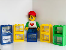 Load image into Gallery viewer, Black Lego Style Money Box - Personalised