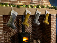 Load image into Gallery viewer, Luxury Gold Velvet Stocking - Personalised