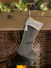 Load image into Gallery viewer, Luxury Silver Velvet Stocking - Personalised