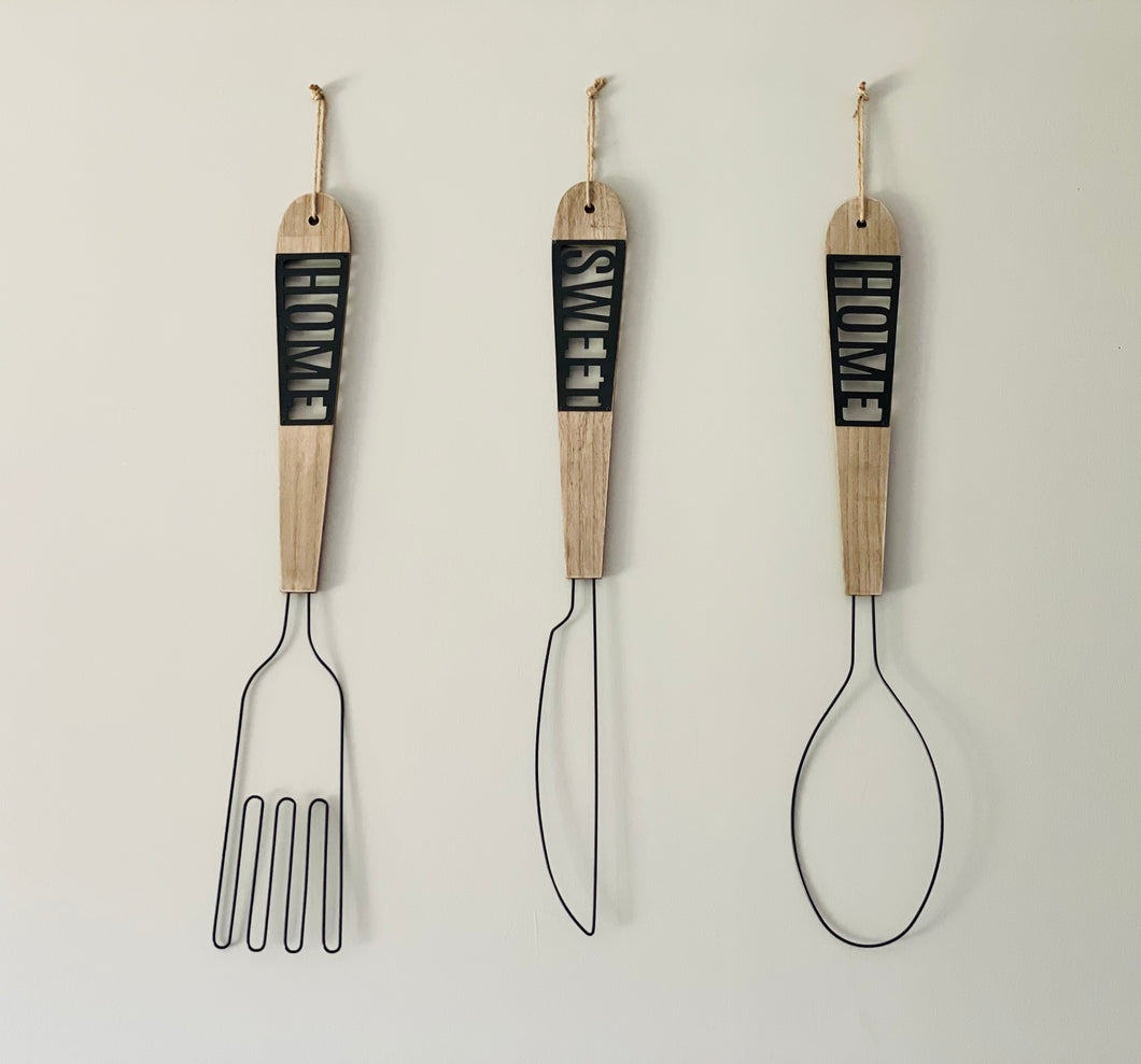 Giant Wall Hanging Cutlery Set