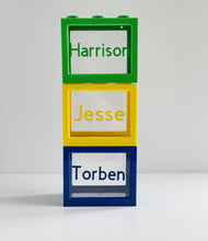 Load image into Gallery viewer, White Lego Style Money Box - Personalised
