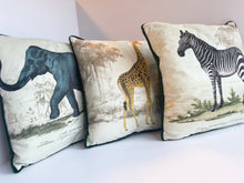 Load image into Gallery viewer, Vintage Safari Cushion - Giraffe
